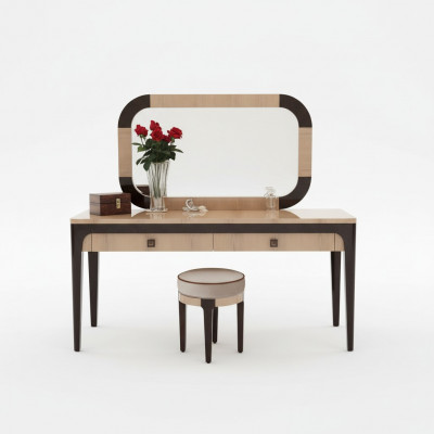 Tafel console spiegel dressoir kaptafel slaapkamer krukje set