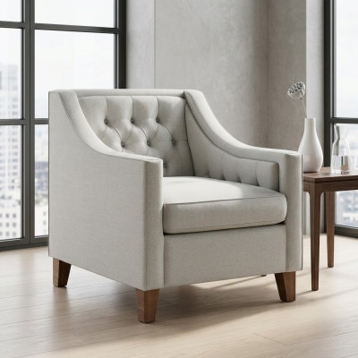 Stoel 1x Eetkamer Gestoffeerde fauteuil Tv-lounge Textiele zits Sessel Chesterfield