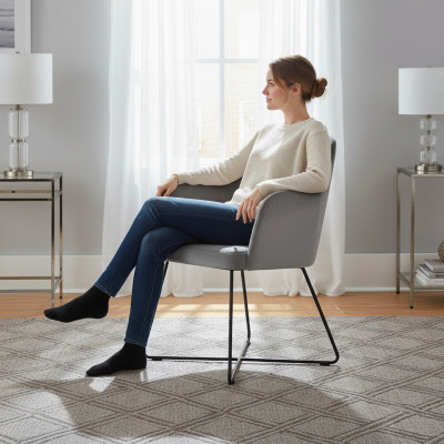 Ontwerpstoel Zitkussen Praktijk Eetkamerstoelen Textiel Stof Bekleding Wachtkamer Kantoor
