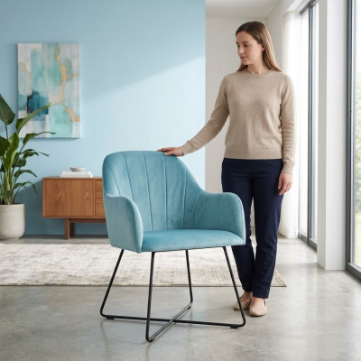 Stoel 6x Eetkamer TV-club Stoffen Zit Stoel Set Nieuw Lounge
