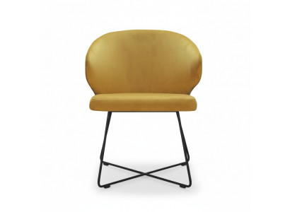 Moderne fauteuils set van 8 stoelen Gele bekleding Armleuning