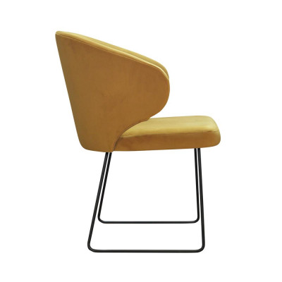 Designstoel zitpraktijk eetzitkamer stoelen textiel stof bekleding wachtkantoor.