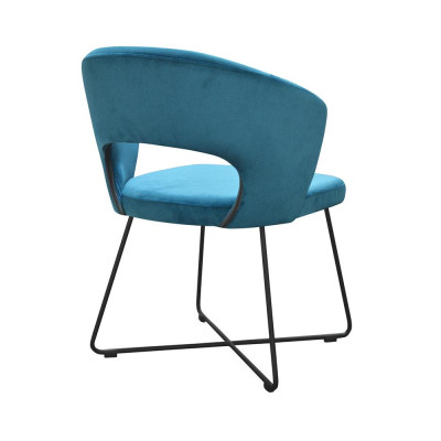 Ontwerpstoel zitting praktijk eetkamerstoelen textiel stof bekleding wachtkamer advocatenkantoor.