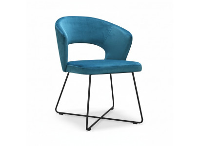 Ontwerpstoel zitting praktijk eetkamerstoelen textiel stof bekleding wachtkamer advocatenkantoor.