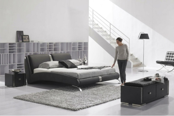 Modern bed - Gestoffeerd bed - Tweepersoonsbed - Designerbedden Set 180x200cm
