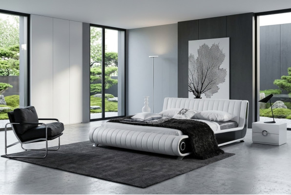 Designerbed Echtelijk bed Gestoffeerd bed Slaapkamer Ledikant Nieuw Bedden