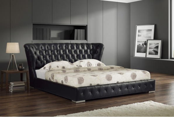 Boxspringbed Designer gestoffeerd bed Beddenhotel Chesterfield hotelbed
