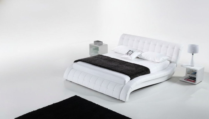 Bedden Bed Bekleding Dubbel Huwelijk Hotel Luxe Leder Moderne Decor Designer