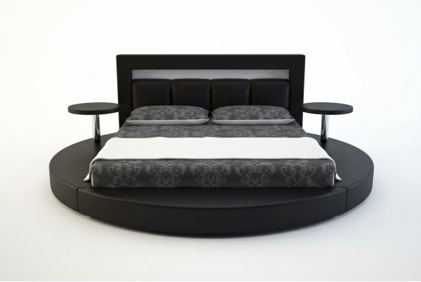Rond bed Ontwerp Bedden Gestoffeerd bed Rond bed Gestoffeerd Rond