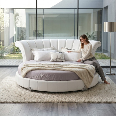 Rond bed Chesterfield ontwerp Bedden Gestoffeerd rond bed Polster_ronde