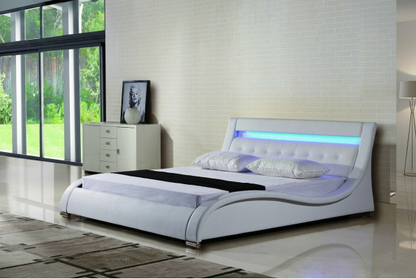 Bedden bedden bekleding dubbel huwelijks hotel luxe leer decoratie moderne designer