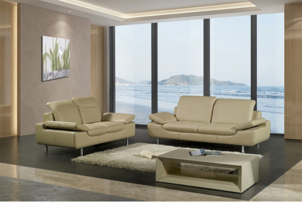 Sofa set Bank Bank Leren bank Zithoeksets Banken 3 1 Zitplaats