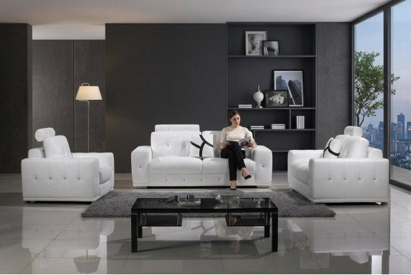 Leren bank Banken Bankstel Bank Zitbanken Set Banken Bekleding Bank 3-delige fauteuil  Leren bank Banken Bankstel Bank Zitbanken Set Banken Bekleding Bank 3-delige fauteuil