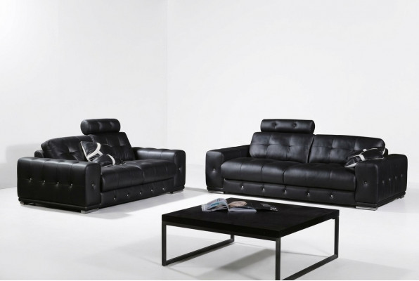 Sofasetgroep, set bankstellen, banken, gestoffeerd leer, 32 zitcombinaties