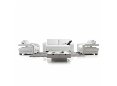 Sofaset Ontwerp Banken Bekleding Leer 3-zits Bankstel Set Leer