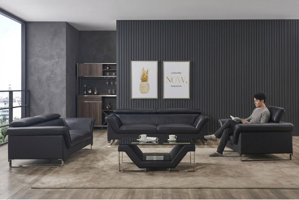 Banken Moderne Bankstellen Bekleding Leer 3+2 Zitter Bankstel Sets Nieuw