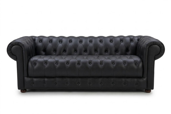 Chesterfield bankstellen sofa's lederen 3+2 zits bankstellen set met fauteuils