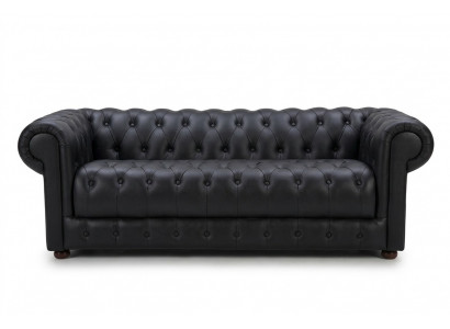 Chesterfield bankstellen sofa's lederen 3+2 zits bankstellen set met fauteuils