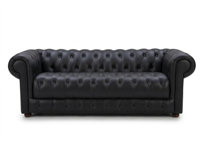 Chesterfield bankstellen sofa's lederen 3+2 zits bankstellen set met fauteuils