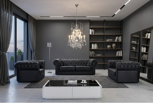 Ledersofa Bank Bank Bankstel Bankstel Ontwerp Moderne banken