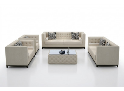 Sofaset bankstel Set Ontwerp Banken Bekleding Bankstellen Leer 3 2-zitplaatsen