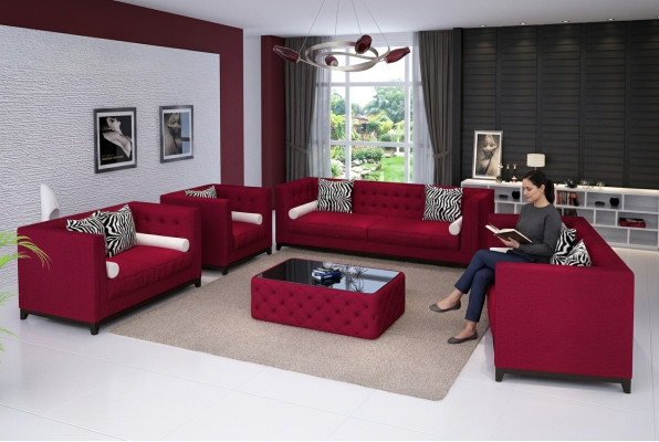 Sofaset leren bank bankbank bankbank zitbank set stoffering bank 3-delige fauteuil