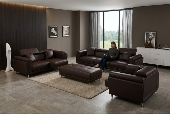 Ontwerp Bankstellen Banken Bekleding 311 zitsbankstel Set Leren Bank.