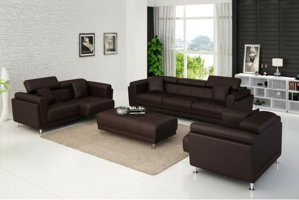 Ontwerp Bankstellen Banken Bekleding 311 zitsbankstel Set Leren Bank.