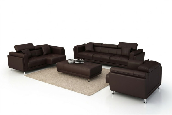 Ontwerp Bankstellen Banken Bekleding 311 zitsbankstel Set Leren Bank.