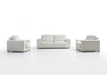 Sofaset Design Bankstellen Banken 3-zits Set Leren Bankstel garnituren