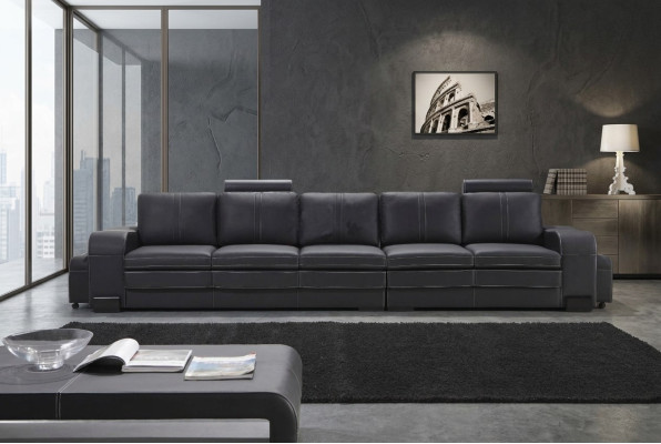 Ontwerp bekleding luxe zitbank bank lederen textielbank 5-zits vijfzits xlmeubels