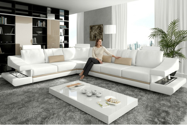 Leren bank hoekbank bank ontwerper gestoffeerde hoekbank bank banken sofa's.