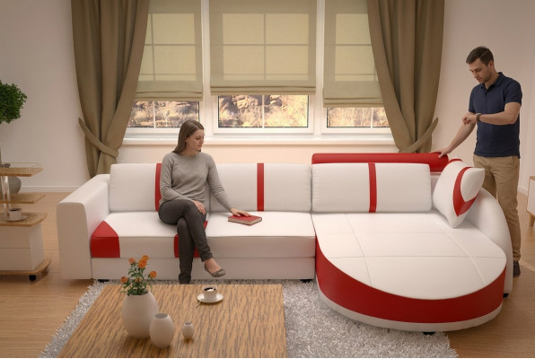Hoekbank Hoekgarnituur L-vormige bank Hoeksofa Decoratieve garnituur Gestoffeerde bank