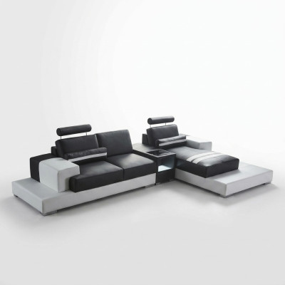 Woonlandschap hoekbank bank bank bekleding lederen hoekbank set