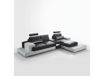 Woonlandschap hoekbank bank bank bekleding lederen hoekbank set