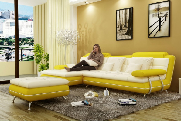 Garnituur L-vorm Exclusieve Woonkamer Bank Poster Banken Sofa