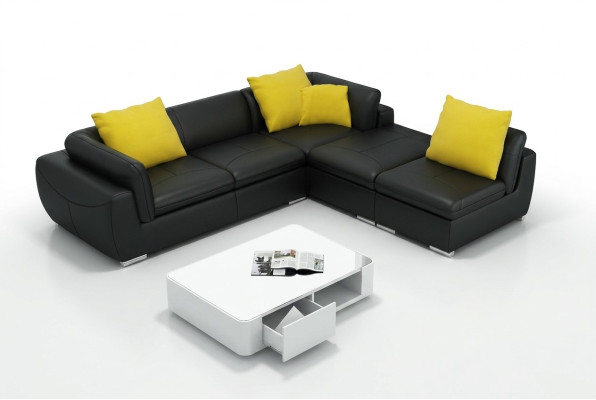 Leren hoekbank L-vorm bank woonlandschap hoekbank set decor ontwerp modern.   Leerhoekbank L-vorm bankwoonlandschap hoekbankset decorontwerp modern.