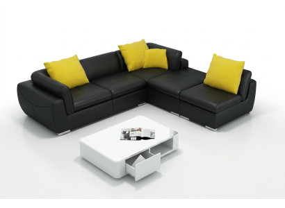 Leren hoekbank L-vorm bank woonlandschap hoekbank set decor ontwerp modern.   Leerhoekbank L-vorm bankwoonlandschap hoekbankset decorontwerp modern.