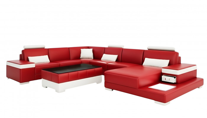 Designer bank bank hoekbank luxe gestoffeerde set woonlandschap U-vorm nieuw