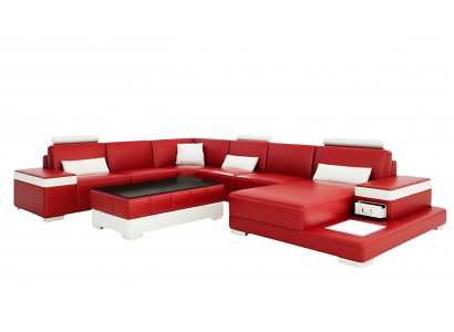 Designer bank bank hoekbank luxe gestoffeerde set woonlandschap U-vorm nieuw