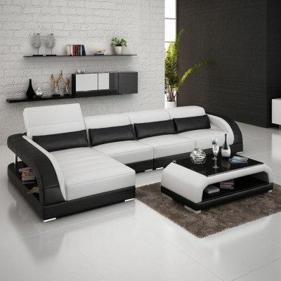 Exclusieve woonkamerbank poster set L-vorm banken sofa