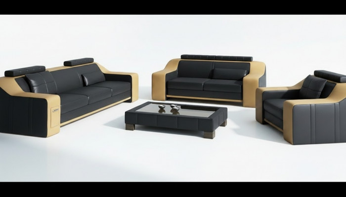 Bank Bankstel 3+2 zitter Set Ontwerp Bekleding Bankstel Modern Garnituur