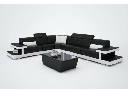 Leren hoekbank L-vorm Bankwoonlandschap Decor Hoekbankstel Design Modern  Leren hoekbank L-vorm Bankwoonlandschap Decor Hoekbankstel Design Modern