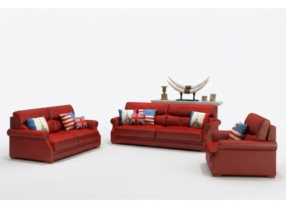 Leren bank bankstel woonlandschap 3+2 zits set Moderne bankstellen