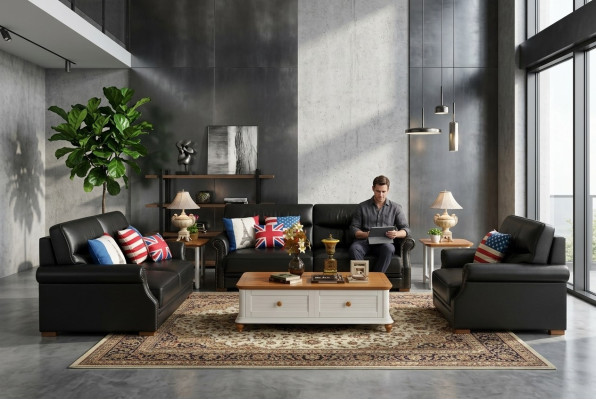 Sofaset 3+1+1 Gestoffeerde Designerbankstel Bank Bankstellen