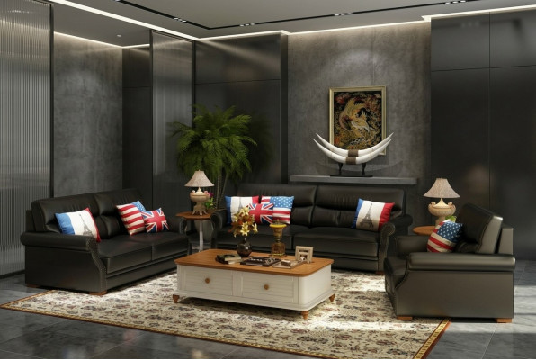 Sofaset 3+1+1 Gestoffeerde Designerbankstel Bank Bankstellen