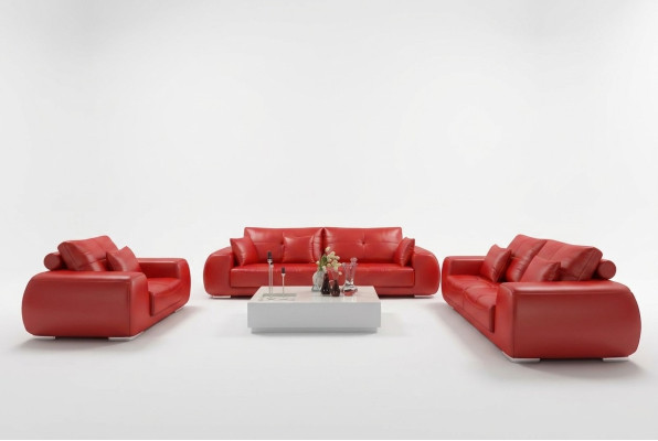 Sofa set Leren bank Bankstellen Design Moderne Bank 3+1+1 zits