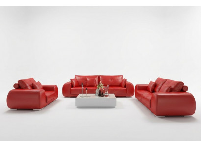 Sofa set Leren bank Bankstellen Design Moderne Bank 3+1+1 zits