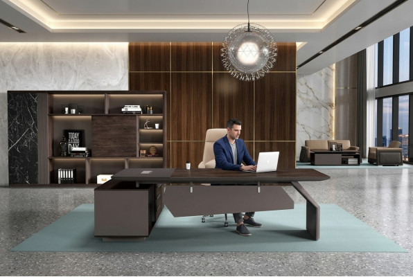 Kantoorinrichting 2-delig Set Bureau Tafels Bureau Kast