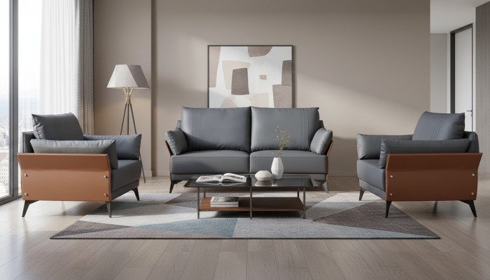 Sofa set 3+1+1 zitsbanken Bankstel Meubels bankstellen leer kantoor